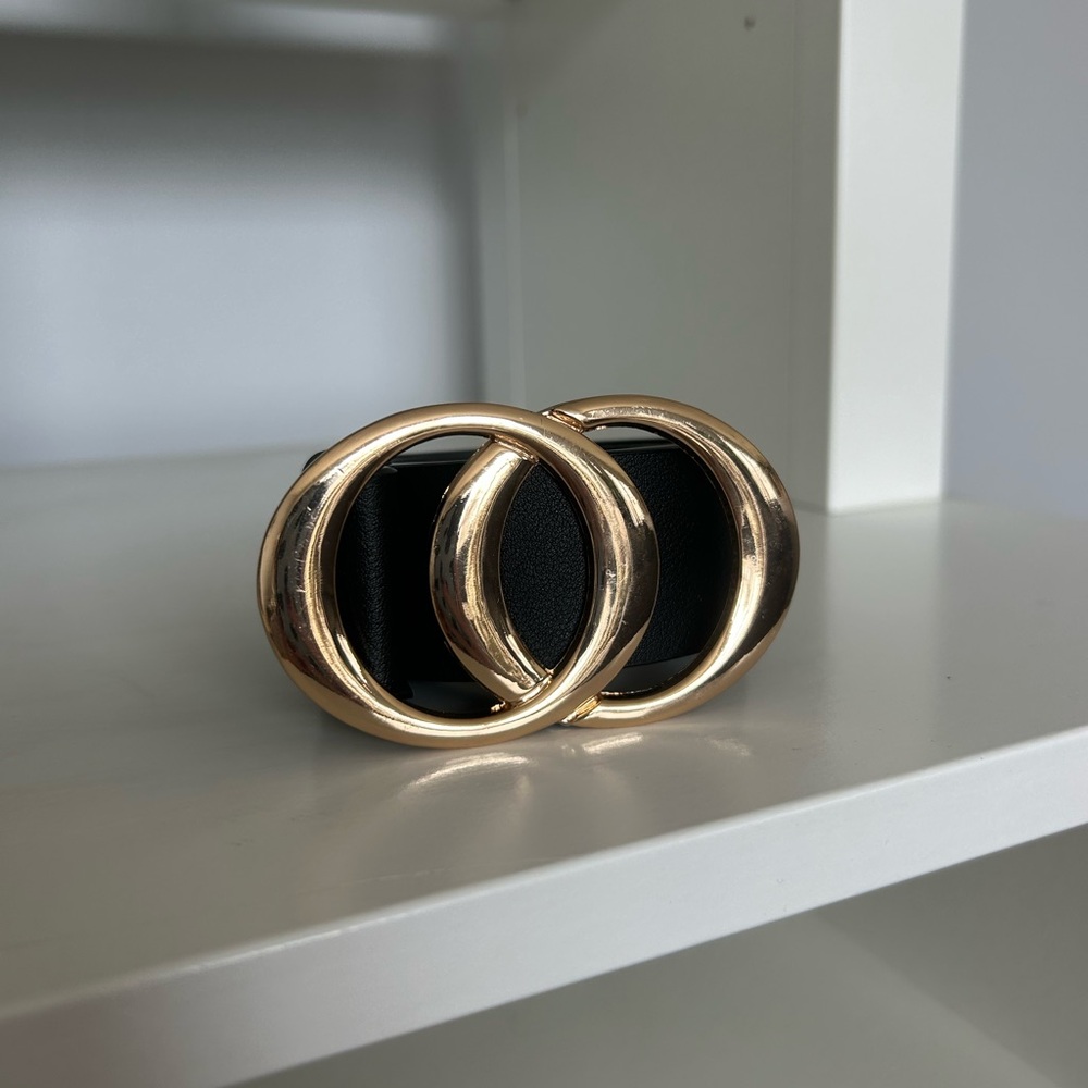 Dynamite Gold Double-Ring Belt Buckle - Women Accessories Belts